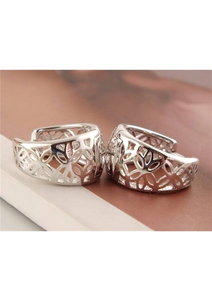 1 Çift Gümüş Beyaz Kübik Zirkonya Cz Halka Küpe (Yurt Dışından) modelleri