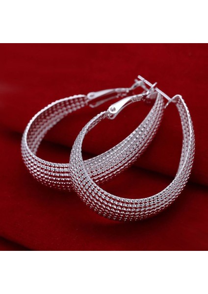 No.9 Boyutu 925 Gümüş Dikdörtgen Şekilli Sallantılı Küpe Stil Seçiniz (Yurt Dışından)