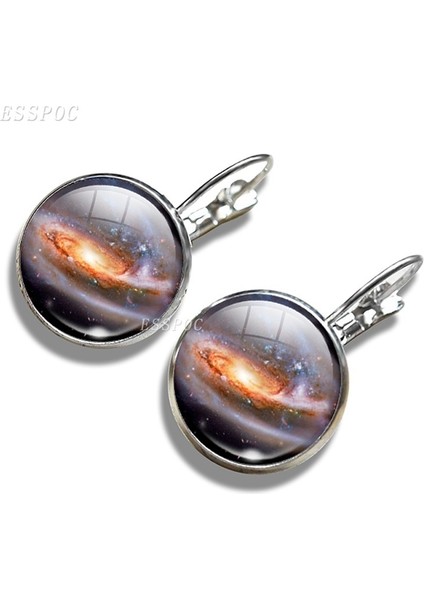 No.8 Boyut Güneş Sistemi Takıları Galaksi Nebula Kanca Küpe Dolunay Halka Küpe Gezegen Takı Kadın Moda Kulak Aksesuarları (Yurt Dışından)