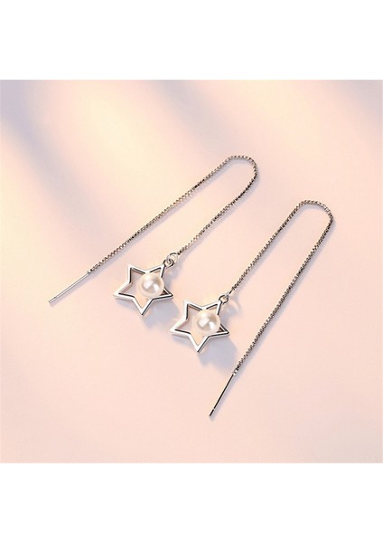 1 Çift Kadın Ilver Yaratıcı Uzun Püsküllü Hollow Yıldız Inci Küpe Bayanlar Takı Uzunluk (Yurt Dışından) indirimleri