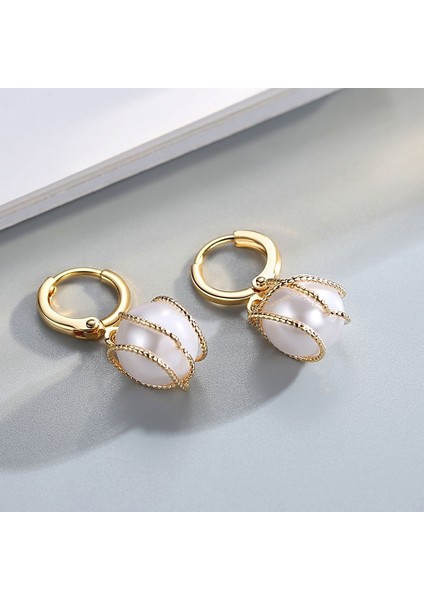 No.14 Boyutu Kadın Moda Takı 18 Ayar Altın Gümüş Nişan Inci Cz Parıltılı Küpe Karşılık Gelen Resim Için Stil Seçeneği (Yurt Dışından) indirimleri