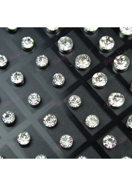 Stili Temizle 4m Yeni Moda Üst Paslanmaz Çelik Çek Raptiye Küpe+Gösterim Ped Takı Lotları (Yurt Dışından)