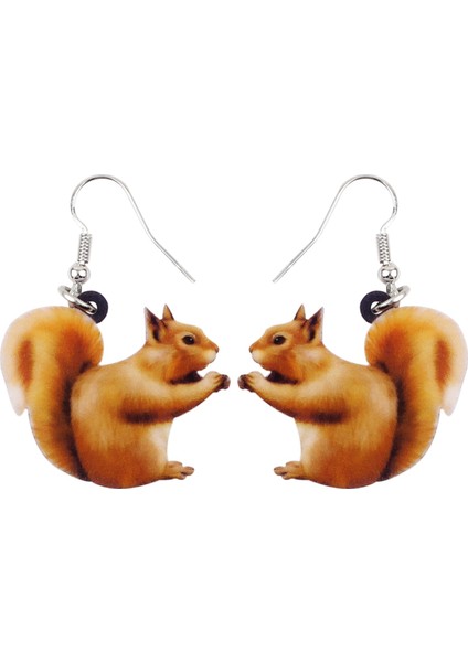 Kırmızı Stil Kadın Kızlar Gençler Için Fındık Sincap Küpe Düşen Damla Benzersiz Orman Hayvan Takı Akrilik Tatlı Hediye Parti Süslemesi (Yurt Dışından) indirimleri