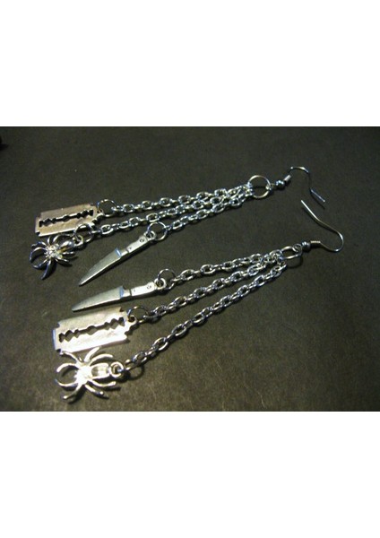 Uzun Zincir Küpe: Jilet Kolye, Bıçak Kolye, Örümcek Kolye (Yurt Dışından) fiyatları