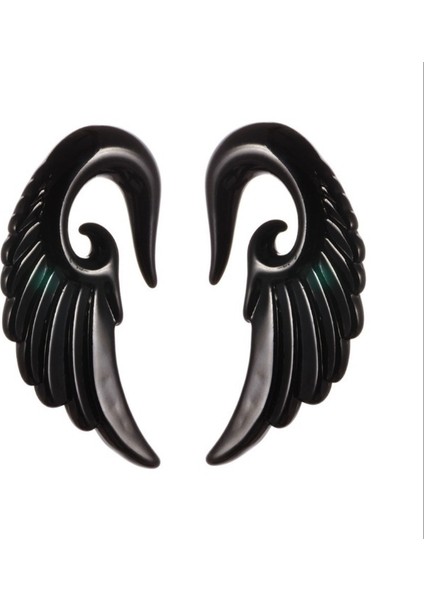 Gri Tarzı 10 mm Akrilik Kulak Tıkaç Tünel Melek Kanatı Kulak Spiral Delme Taper Germe Genişletici Moda Delme Takı (Yurt Dışından) fiyatları