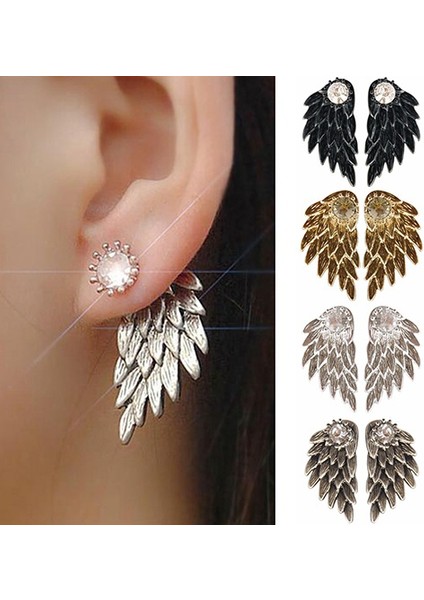 Altın Tarzı No.1 Boyutu Gotik Kadınların Şık Takıları Melek Kanatları Taşlı Alaşım Damla Küpe (Yurt Dışından) fırsatları