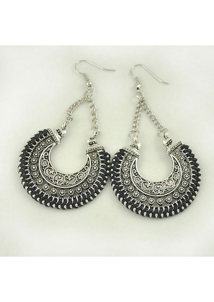 Yeşil Stil Kadınlar Için Moda Bohem Uzun Düşen Küpe Takı Retro Halka Küpe Uzun Aşk Takı (Yurt Dışından)