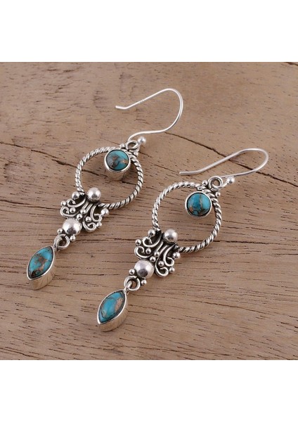 Gümüş Tarzı Vintage Kadınlar Gümüş Takı Saf Doğal Taş Turkuaz Taşlı Kolye Küpe Takı Parti Nişan Düğün Hediye (Yurt Dışından) modelleri