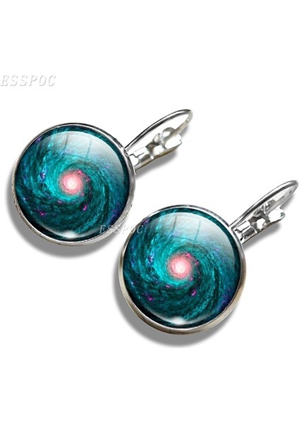 No.7 Boyutu Güneş Sistemi Takıları Galaksi Nebula Kanca Küpe Dolunay Halka Küpe Gezegen Takı Kadın Moda Kulak Aksesuarları (Yurt Dışından)