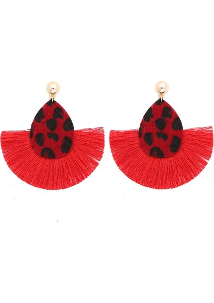 Kırmızı Stil Kadınlar Için Büyük Beyan Bırak Düşen Küpe Moda Takıları Leopard Küpe Bayan Brincos Assel Küpe Noel Küpeleri Düğün Uzun Küpeler Bırak Küpe (Yurt Dışından)