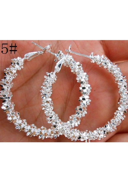 Gümüş Tarzı No.5 Boyutu 925 Gümüş Kulak Yüzüğü Küpe Kadın Takı Karşılık Gelen Resim Için Seçenekli Stil (Yurt Dışından)