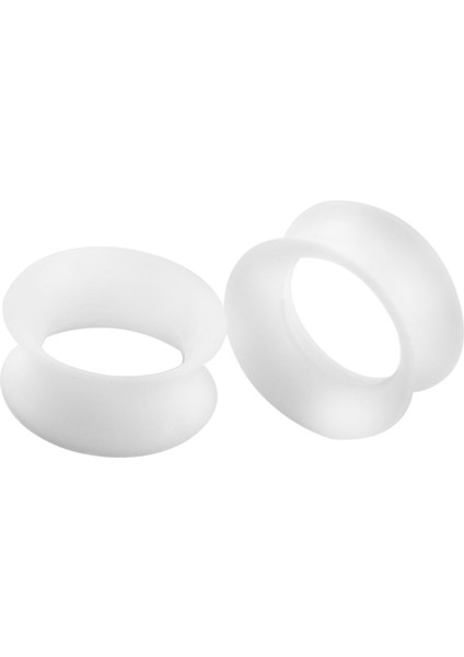 Beyaz Stil 25 mm Çok Renkli Silikon Esnek Ince Kulak Tıkacı Çift Flared Deri Tüneller Kulaklıklar Kulak Gerdirici Genişletici Piercing (Yurt Dışından)