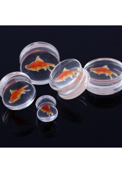 Şeffaf Stil 10 mm 1 Çift Şeffaf Akrilik Akvaryum Çift Flared Kulak Tünel Takı Fiş Genişleticisi Piercing (Yurt Dışından)