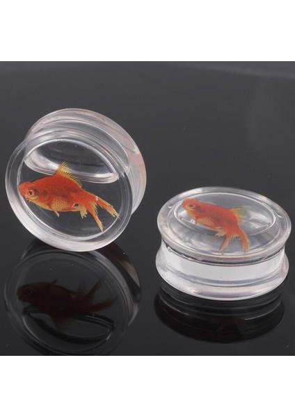 Şeffaf Stil 10 mm 1 Çift Şeffaf Akrilik Akvaryum Çift Flared Kulak Tünel Takı Fiş Genişleticisi Piercing (Yurt Dışından) fırsatları