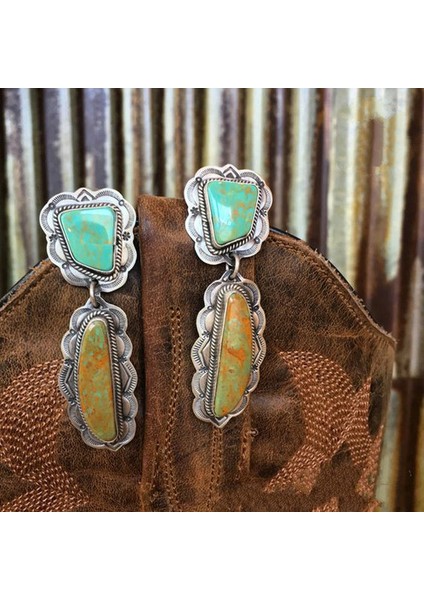 Beyaz Stil Vintage Gümüş Doğal Taş Turkuaz Küpe Düğün Nişan Küpe Takı Hediye Kadınlar Için (Yurt Dışından) fiyatları