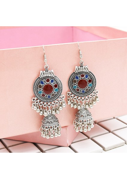 Çok Renkli Stil Kadınların Şirin Kulak Takıları Düşen Tasarım Püskül Boncuk Kanca Küpe (Yurt Dışından) fiyatları