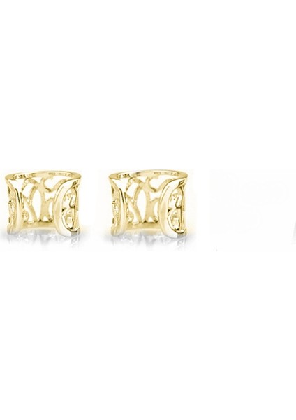 Altın Tarzı Yeni Moda Punk Titanyum Çelik Ton Kurbağa Kol Bileziği Kulak Klipsi Sarma Küpe (Yurt Dışından)