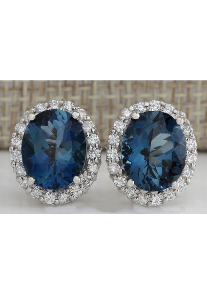 Mavi Stil Noble Takı Gümüş Doğal Safir Taşlı Küpe (Yurt Dışından) fiyatları