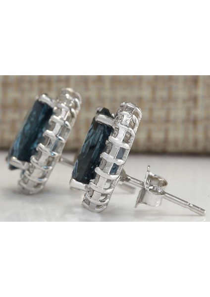 Mavi Stil Noble Takı Gümüş Doğal Safir Taşlı Küpe (Yurt Dışından) fırsatları