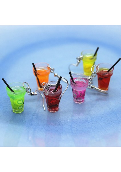 Limon-Turuncu 2019 Yeni Komik Mini Renkli Yumuşak Meyve Kupa Reçine Küpe Kadın Moda Yaratıcı Simülasyon Içecek Kulak Takı Doğum Günü Hediye (Yurt Dışından) fiyatları