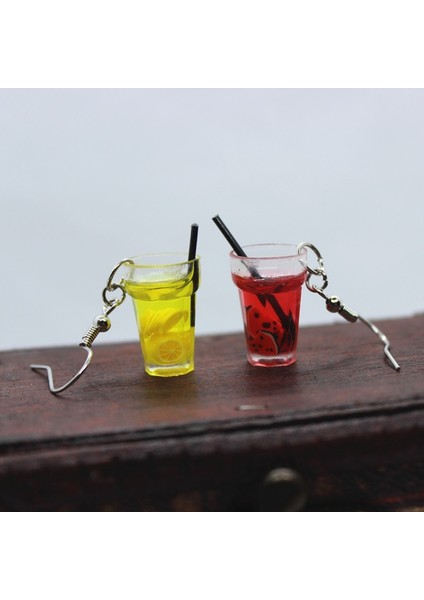 Limon-Turuncu 2019 Yeni Komik Mini Renkli Yumuşak Meyve Kupa Reçine Küpe Kadın Moda Yaratıcı Simülasyon Içecek Kulak Takı Doğum Günü Hediye (Yurt Dışından) indirimleri