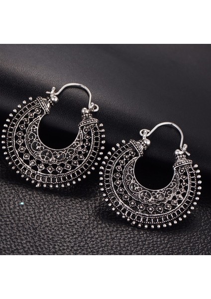 Yeni Delikli Çift Taraflı Tibet Gümüş Rengi Küpe Moda Vintage Kadınlar Için Takı (Yurt Dışından) modelleri