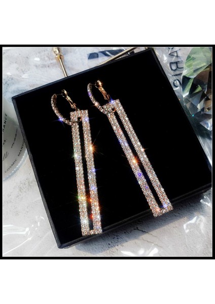 3 Gül Altın Lüks Kadın Kristal Taşlı Gümüş 18K Altın Kolye Küpe Kadın Takı Karşılık Gelen Resim Için Stil Seçimi (Yurt Dışından)