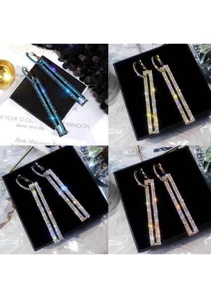 3 Gül Altın Lüks Kadın Kristal Taşlı Gümüş 18K Altın Kolye Küpe Kadın Takı Karşılık Gelen Resim Için Stil Seçimi (Yurt Dışından) fırsatları