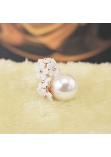 Siyah & Beyaz Tarzı Yeni Moda Kadın Lüks Küpe Kişilik Çiçek Çift Uçlu Küpe Kadınlar Için (Yurt Dışından) fırsatları