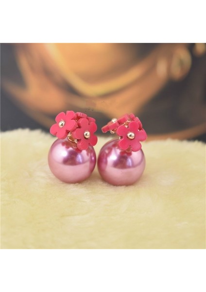 Siyah & Beyaz Tarzı Yeni Moda Kadın Lüks Küpe Kişilik Çiçek Çift Uçlu Küpe Kadınlar Için (Yurt Dışından) indirimleri