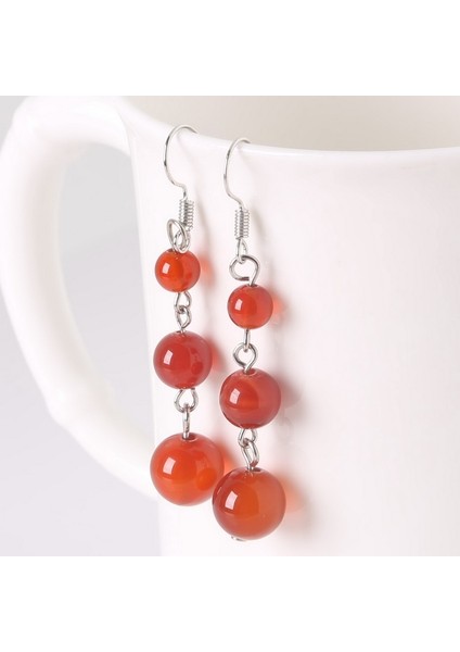 6 - Yeşil Aventurin Kadınlar Için Doğal Kaplan Gözü Boncuk Taş Düşen Uzun Küpe Takı (Yurt Dışından) fırsatları