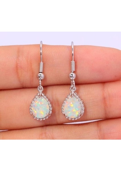 No.2 Boyutu Kadın Gümüş Beyaz Ateş Opal Küpe Teklif Yıldönümü Gelinlik Düğün Takı Karşılık Gelen Resim Için Stil Seçimi (Yurt Dışından) fiyatları