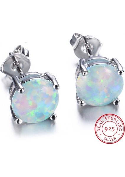 No.2 Boyutu Kadın Gümüş Beyaz Ateş Opal Küpe Teklif Yıldönümü Gelinlik Düğün Takı Karşılık Gelen Resim Için Stil Seçimi (Yurt Dışından) fırsatları