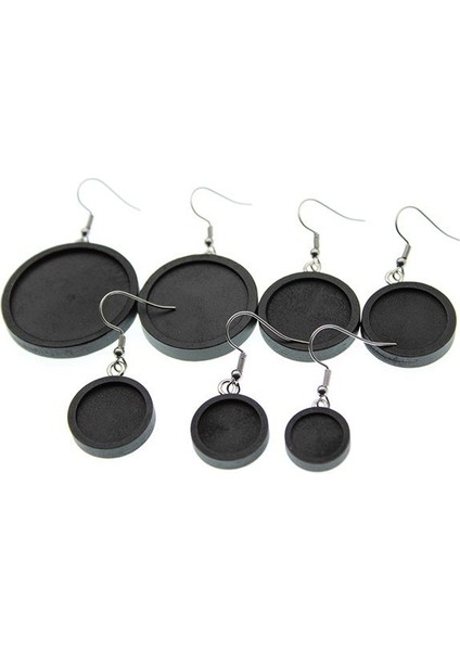 Kahverengi Tarzı 18 mm Iç Ölçü Yuvarlak Ahşap Cabochon Küpe Tabanları Paslanmaz Çelik Küpe Kanca Ayarları Için Dıy Mücevherler (Yurt Dışından)
