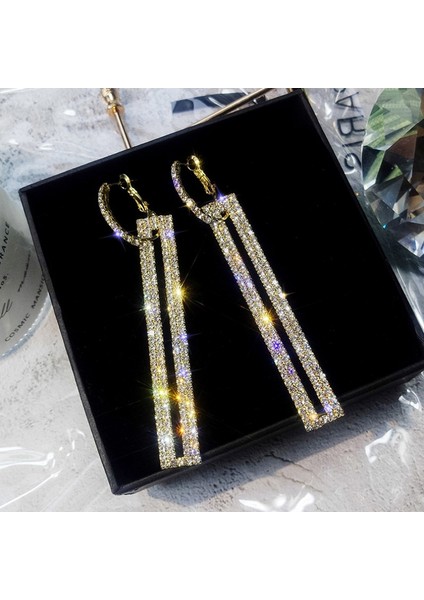 1 Altın Lüks Kadın Kristal Taşlı Gümüş 18K Altın Kolye Küpe Kadın Takı Karşılık Gelen Resim Için Stil Seçimi (Yurt Dışından)