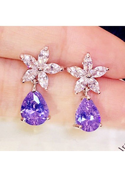 No.18 Boyutu 1 Çift Lver Doğal Değerli Taşlar Tanzanit Parti Moda Küpe Taş Doğum Taşı Gelin Düğün Nişan Kulak Cap Küpe Kulak 20 Tasarım Seçebilirsiniz (Yurt Dışından)