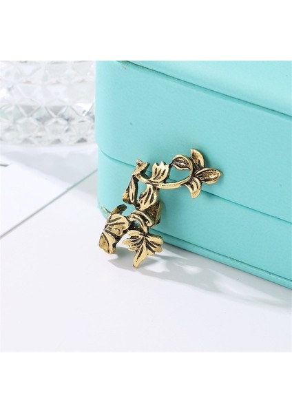 Gümüş 1 Pc Kadın Antik Gümüş Bahar Yaprak Kulak Manşet Kıkırdak Küpe Benzersiz Kulak Klips Çiçek El Yapımı Takı Gelin Düğün Hediyesi (Yurt Dışından) fırsatları