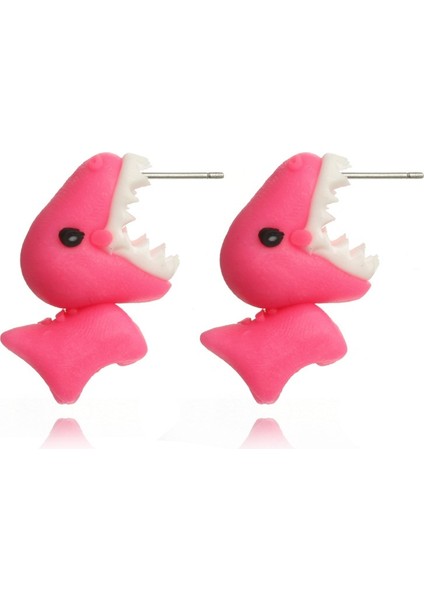Dinozor Gülü 1 Çift Polimer Kil Sevimli Unicorn Küpe Dinozor Küpeler Kadınlar Için Moda Takı El Yapımı 3D Pegasus Atı Küpe Kızlar Çocuklar Hediye (Yurt Dışından)