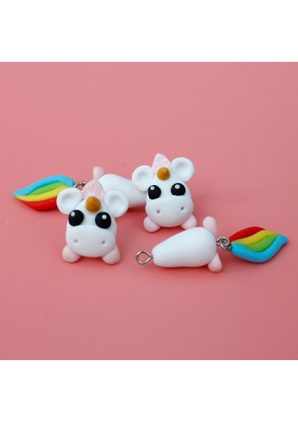 Dinozor Gülü 1 Çift Polimer Kil Sevimli Unicorn Küpe Dinozor Küpeler Kadınlar Için Moda Takı El Yapımı 3D Pegasus Atı Küpe Kızlar Çocuklar Hediye (Yurt Dışından) modelleri