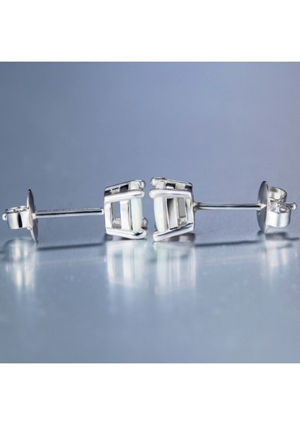 Gümüş Tarzı Kızlar Için Beyaz Opalli Gümüş Renk Yuvarlak Küpe Aksesuarları (Yurt Dışından) fırsatları