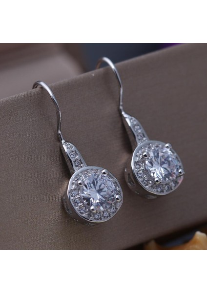 Kadınlar Için Gümüş Kübik Zirkonya Küpe Takıları Noel Hediyeleri (Yurt Dışından) indirimleri