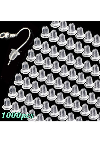 Stili Temizle 1000 Adet Yumuşak Silikon Kauçuk Küpe Geri Takı Tutucuları Stud Küpeleri Dıy Küpe Bulguları Aksesuarları (Yurt Dışından)