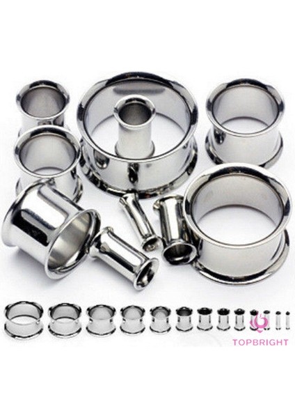 12 mm Topbrıght® Bir Çift 316L Cerrahi Çelik Kulak Tüpü Incelemesi Hijyenik Çift Flare Tünel Kulak Tıkaçları Earlets Vücut Takıları (Yurt Dışından)