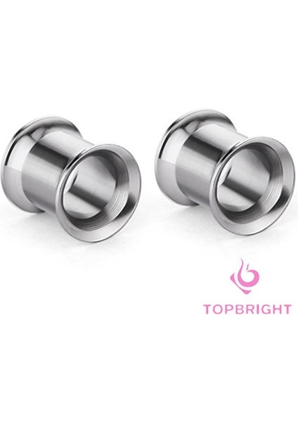 12 mm Topbrıght® Bir Çift 316L Cerrahi Çelik Kulak Tüpü Incelemesi Hijyenik Çift Flare Tünel Kulak Tıkaçları Earlets Vücut Takıları (Yurt Dışından) indirimleri