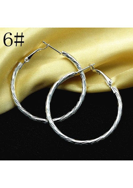 Gümüş Tarzı No.6 Boyutu 925 Gümüş Kulak Yüzüğü Küpe Kadın Takı Karşılık Gelen Resim Için Seçenekli Stil (Yurt Dışından)