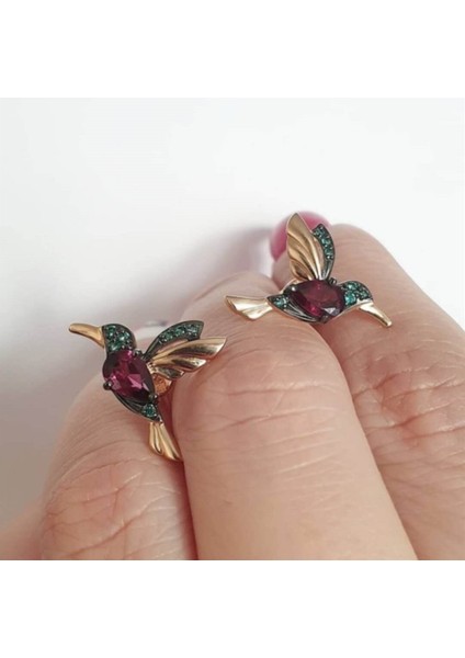 Kırmızı Kadınlar Için Zarif Kuşlu Kristal Damla Küpe Uzun Süslü Küpe Romantik Taşlı Düğün Takı (Yurt Dışından) fırsatları