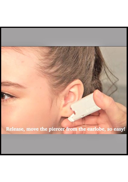 NO410 1 Takım 2 Adet Tek Kullanımlık Steril Kulak Delme Tabancası Kartilaj Tragus Helix Delme Tabancası Seti Çelik Iğne Küpe Aracı (Yurt Dışından)