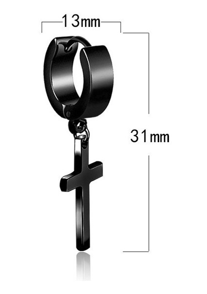 Gümüş Tarzı 2 Adet/1 Çift Unisex Moda Kişilik Paslanmaz Çelik Haç Küpe Alerjiye Karşı Punk Takı Hediye (Yurt Dışından) modelleri