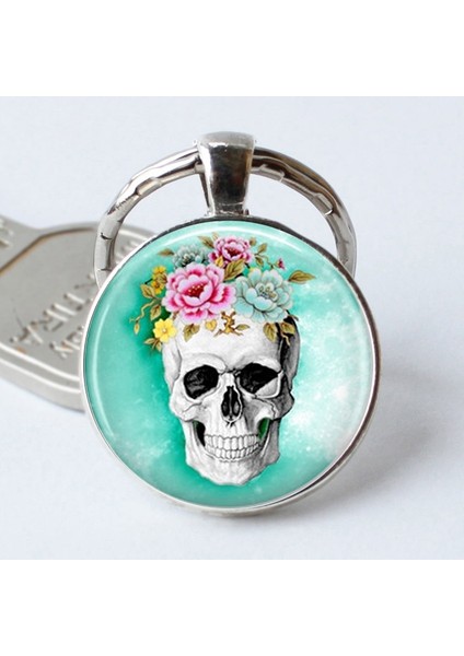 Gümüş Tarzı Kolye Şeker Kafatası Cam Kamaşon Küpe Gümüş Küpe Kolye Bilezik Kol Düğmeleri Anahtarlık Doğum Günü Hediyesi (Yurt Dışından) modelleri