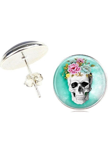 Gümüş Tarzı Kolye Şeker Kafatası Cam Kamaşon Küpe Gümüş Küpe Kolye Bilezik Kol Düğmeleri Anahtarlık Doğum Günü Hediyesi (Yurt Dışından) fırsatları